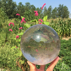 120mm Natural Clear Quartz Crystal Sphere,Quartz Crystal Ball,Mineral Specimen,Reiki Healing,Crystal Gifts,Divination Ball,Prophecy Ball