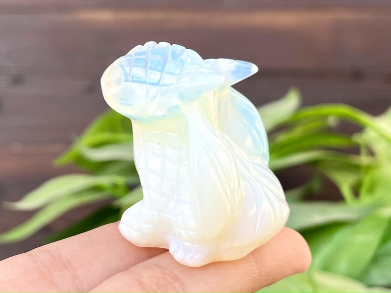 1.6" Opalite Carved Toothless ,Quartz Crystal Carved Dragon，Opalite Toothless,Crystal Dragon Collect，Crystal decor，Crystal Gifts 1PC