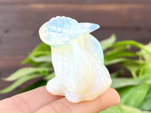 1.6" Opalite Carved Toothless ,Quartz Crystal Carved Dragon，Opalite Toothless,Crystal Dragon Collect，Crystal decor，Crystal Gifts 1PC