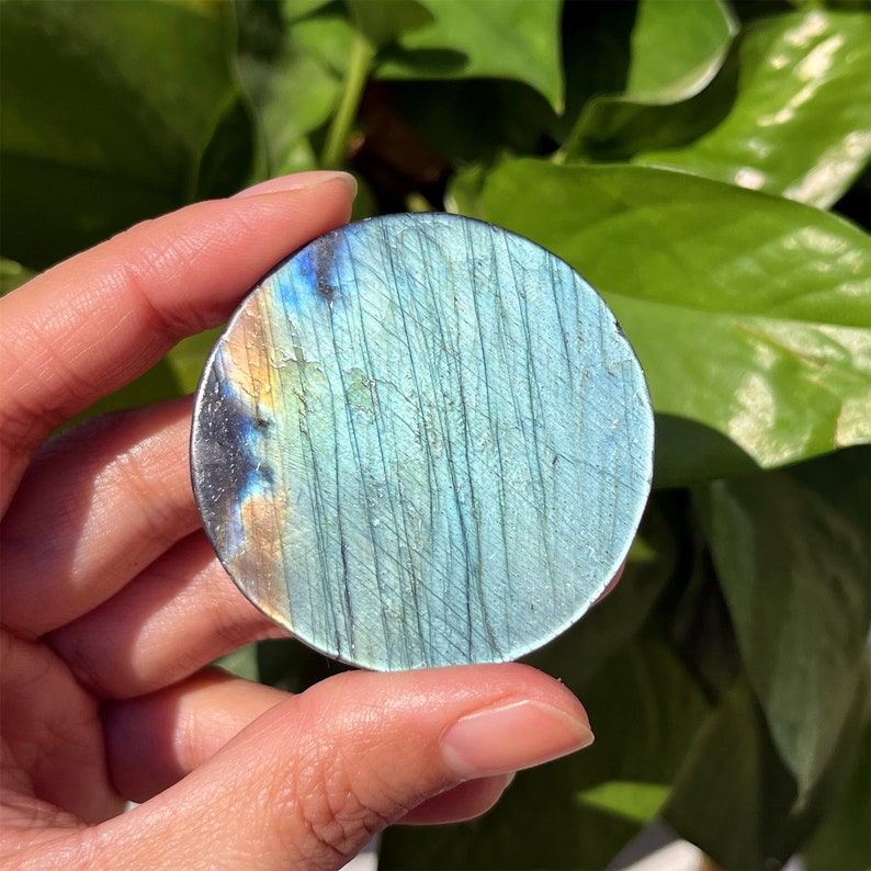 Natural Hand Labradorite Round Lion Carved, Crystal Quartz Round Lion ,Home Decoration, Reiki Healing, Mineral Specimen, Crystal Gifts