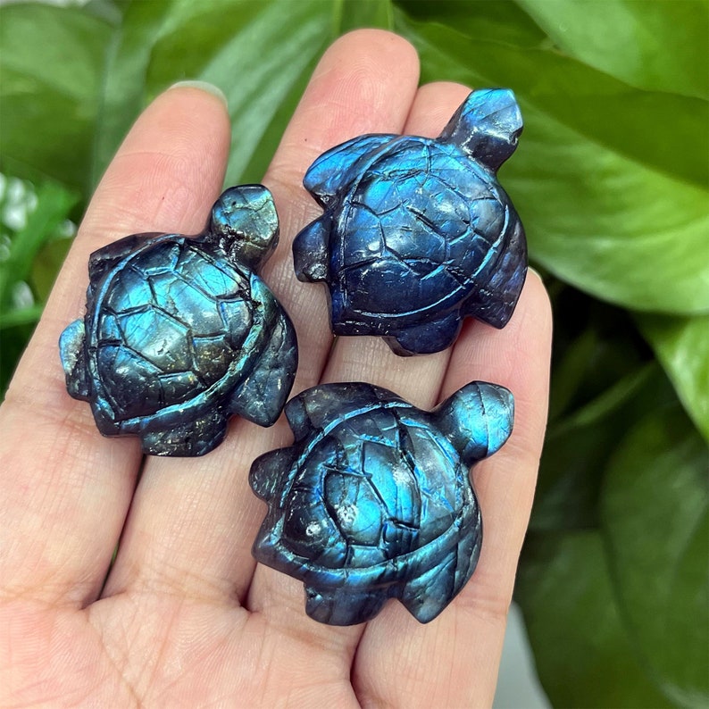 Natural Hand Carved Labradorite Turtle,Crystal Quartz Turtle,Home Decoration,Reiki Healing,Crystal Chakra,Mineral Specimen,Crystal Gifts