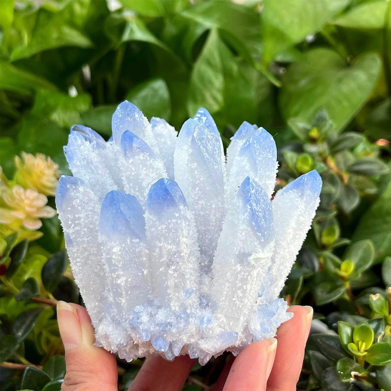 250g+ Blue Point Quartz Cluster,Quartz Crystal Cluster,Home Decoration,Crystal Chakra,Crystal Collection,Mineral Specimens,Reiki Healing 1PC