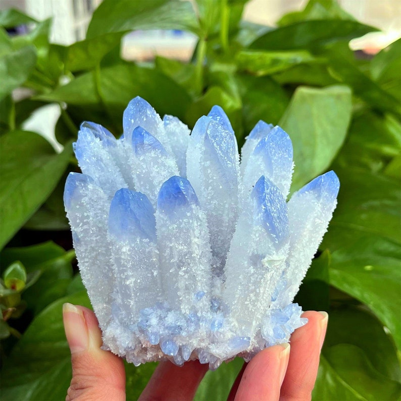 250g+ Blue Point Quartz Cluster,Quartz Crystal Cluster,Home Decoration,Crystal Chakra,Crystal Collection,Mineral Specimens,Reiki Healing 1PC