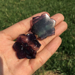 1pc Natural Fluorite Flower,Fluorite Flower Carving,Quartz Crystal Flower,Collection,Handmade Gifts,Crystal Carved,Reiki Healing