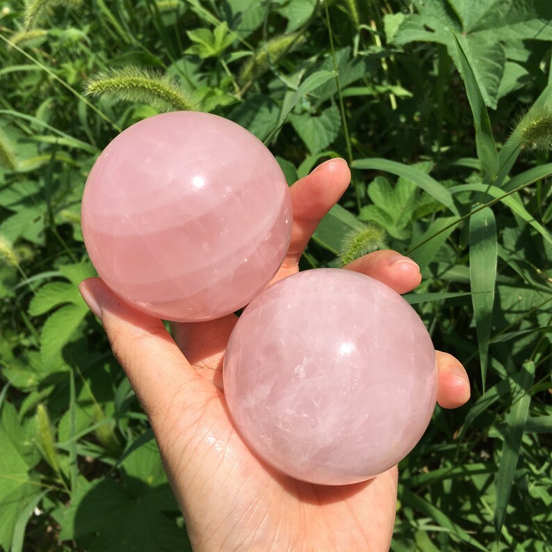 1PC 60mm+ Natural Rose Quartz Crystal Sphere,Crystal Ball,Rock,Home Decoration,Divination Ball,Mineral Specimen,Reiki Healing,Crystal Gifts