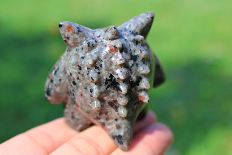 4" Natural Yooperlite Carved Gengar,Quartz Crystal Carved ,Crystal Gengar ,Yooperlite Gengar，Crystal Healing，Crystal Gifts 1PC