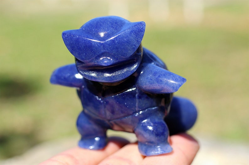2" Natural Blue Aventurine Squirtle,Squirtle Carving,Crystal Squirtle,Crystal Pokemon,Healing,Home Decor,Mineral specimen,Crystal Gifts