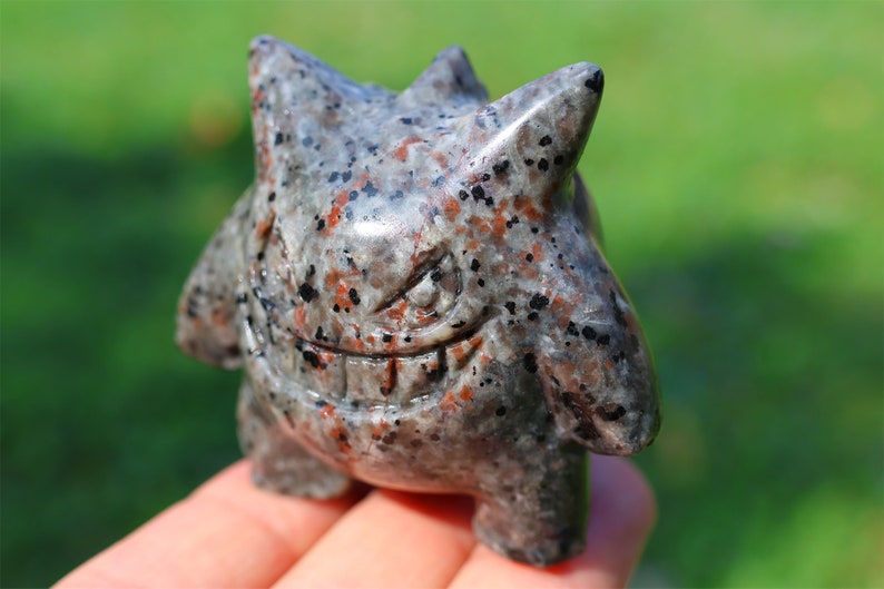 4" Natural Yooperlite Carved Gengar,Quartz Crystal Carved ,Crystal Gengar ,Yooperlite Gengar，Crystal Healing，Crystal Gifts 1PC