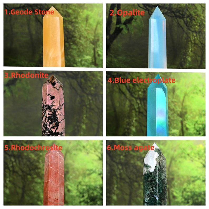 4" Natural Crystal Hand Carved Obelisk,Quartz Crystal Tower,Point Tower,Healing Crystal,Home Decoration,Crystal Gifts,43 Materials Available