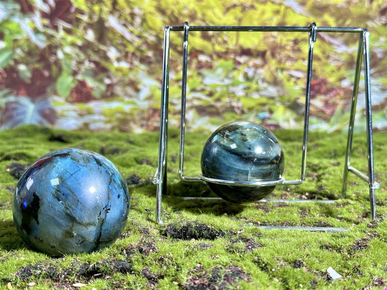 5CM+ Natural Blue Labradorite Hand Carved Sphere,Quartz Crystal Ball,Labradorite Ball,Home Decor,Crystal Healing Divination ball,CrystalGift