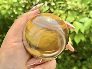 5CM+ Natural Tiger Eye Hand Carved Sphere,Quartz Crystal,Tiger Eye Ball,Home Decor,Crystal Healing Divination ball,Crystal Gift+Free Base1PC