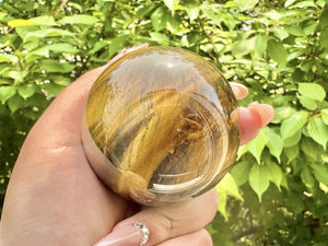 5CM+ Natural Tiger Eye Hand Carved Sphere,Quartz Crystal,Tiger Eye Ball,Home Decor,Crystal Healing Divination ball,Crystal Gift+Free Base1PC