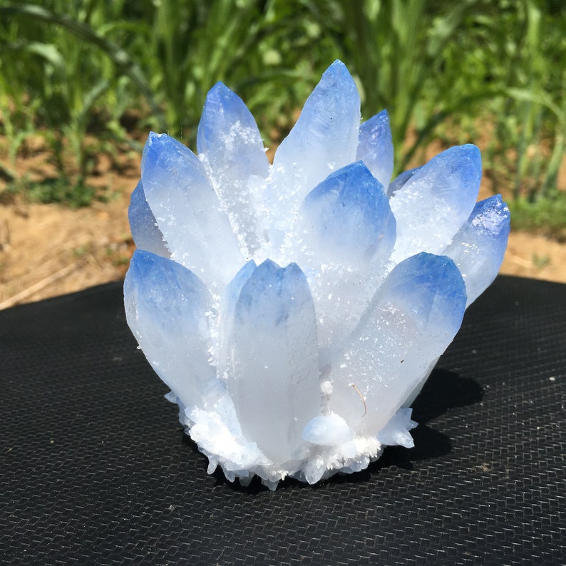 400g+ Crystals Blue Ghost Cluster,Crystal VUG,Collection,Crystal Healing,Mineral Samples,Reiki Healing,Crystal Energy