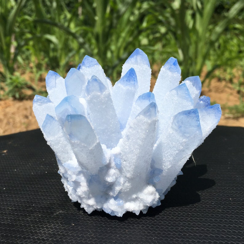 400g+ Crystals Blue Ghost Cluster,Crystal VUG,Collection,Crystal Healing,Mineral Samples,Reiki Healing,Crystal Energy