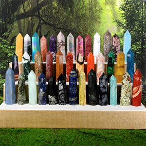 4" Natural Crystal Hand Carved Obelisk,Quartz Crystal Tower,Point Tower,Healing Crystal,Home Decoration,Crystal Gifts,43 Materials Available