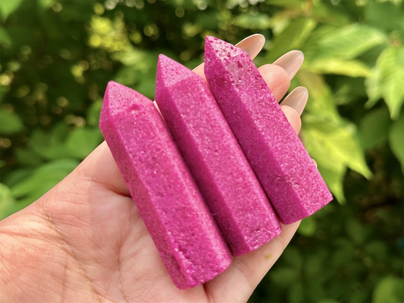 4" Natural Crystal Ruby Hand Carved Obelisk,Quartz Crystal Tower,Point Tower,Healing Crystal,Home Decoration,Crystal Gifts 1PC