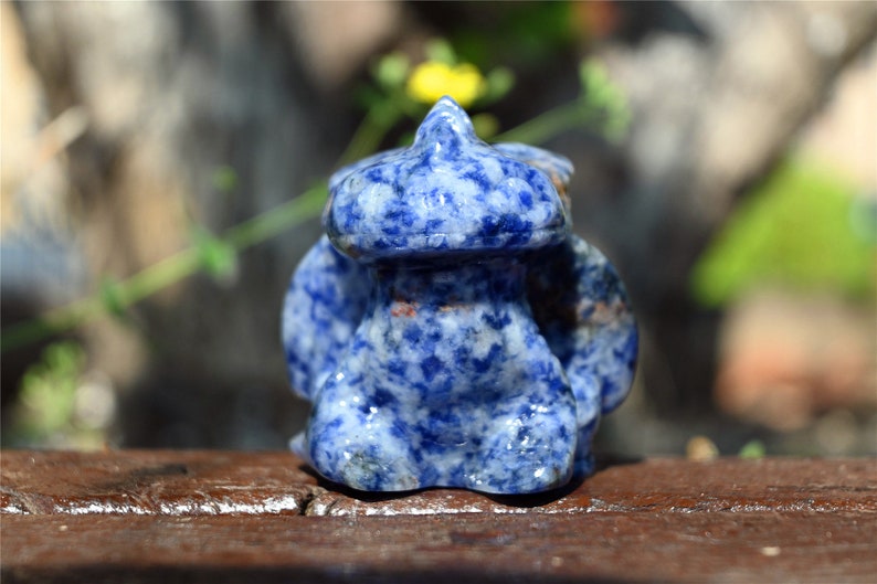 2'' Natural Blue dot stone dragon，Crystal Dragon，Hand carved Crystal Dragon，Quartz Crystal，crystal decor，Crystal ornament，Crystal Healing