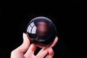 5CM+ Natural Rainbow Obsidian Hand Carved Sphere,Quartz Crystal Ball,Rainbow Obsidian Ball,Home Decor,Energy Crystal Ball,Crystal Gifts 1PC