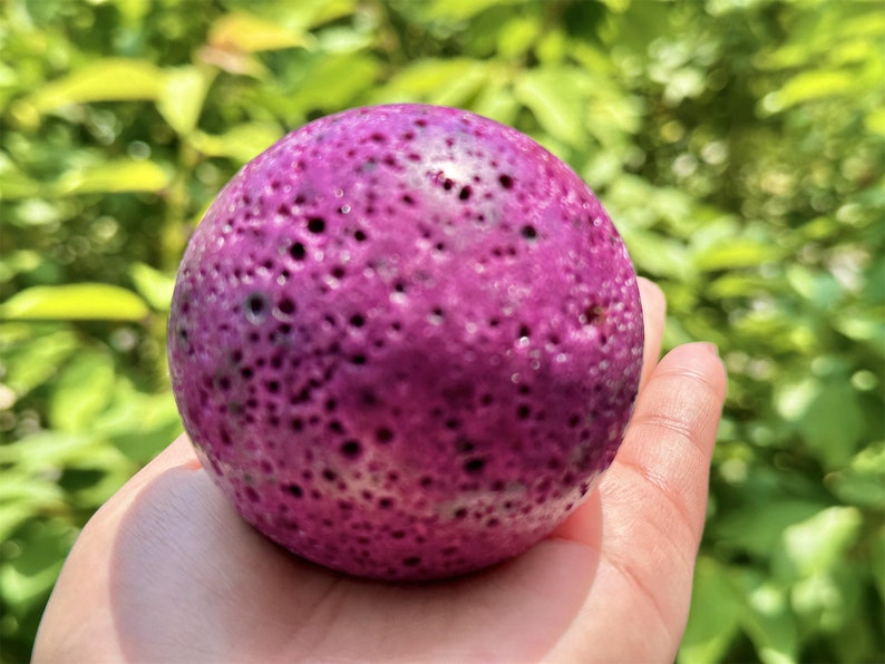 1PC 50mm+ Natural Ruby Carved Sphere，Quartz Crystal，crystal Ruby Quartz ball，Crystal ornament，Crystal Healing, Divination ball Gift