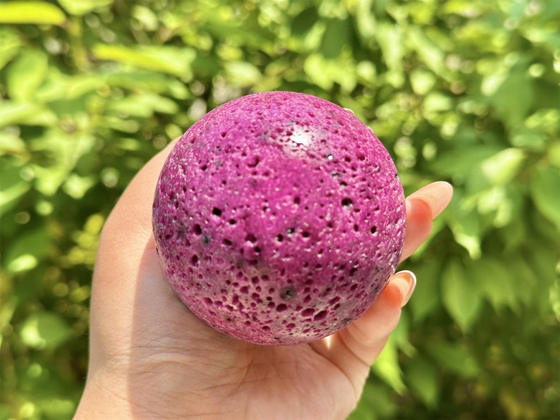 1PC 50mm+ Natural Ruby Carved Sphere，Quartz Crystal，crystal Ruby Quartz ball，Crystal ornament，Crystal Healing, Divination ball Gift