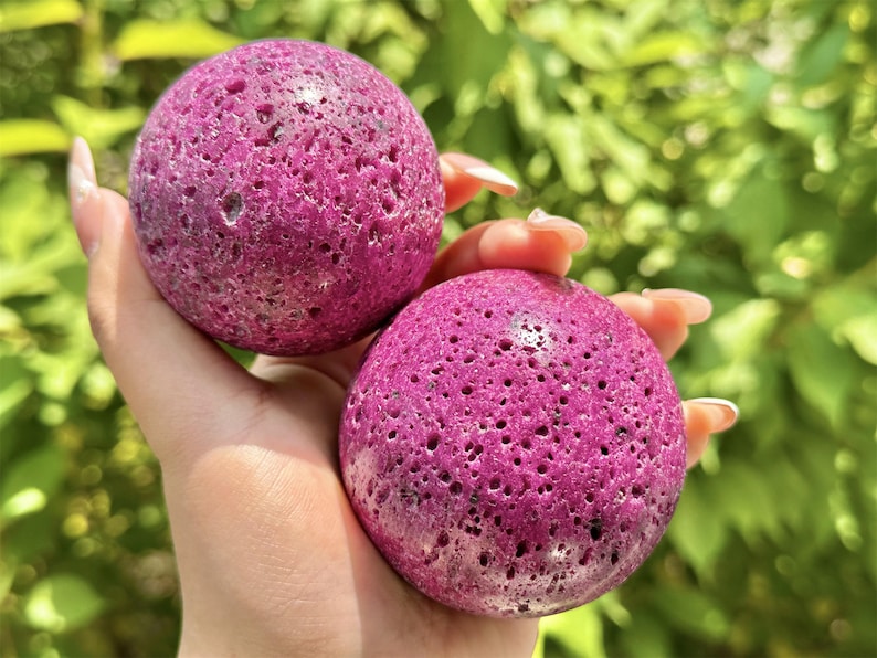 1PC 50mm+ Natural Ruby Carved Sphere，Quartz Crystal，crystal Ruby Quartz ball，Crystal ornament，Crystal Healing, Divination ball Gift