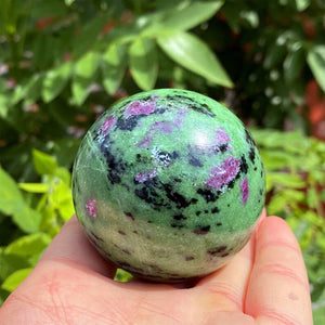55mm+ Natural Zoisite Ball, Quartz Sphere, Crystal Ball, Reiki Healing, Crystal Chakra,Mineral Specimen, Home Decoration, Crystal Gifts.