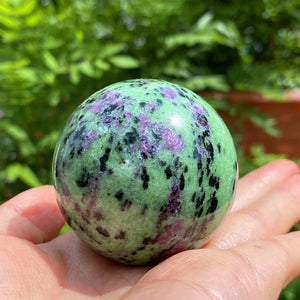 55mm+ Natural Zoisite Ball, Quartz Sphere, Crystal Ball, Reiki Healing, Crystal Chakra,Mineral Specimen, Home Decoration, Crystal Gifts.