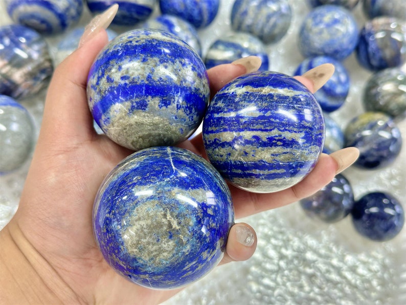 50mm+ Natural Lapis Lazuli Carved Sphere,Quartz Crystal,Crystal Quartz ball,Crystal Reiki Healing,Home Decor,Energy Crystal Gift 1PC