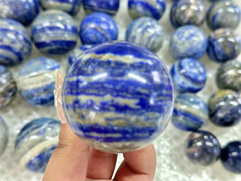 50mm+ Natural Lapis Lazuli Carved Sphere,Quartz Crystal,Crystal Quartz ball,Crystal Reiki Healing,Home Decor,Energy Crystal Gift 1PC