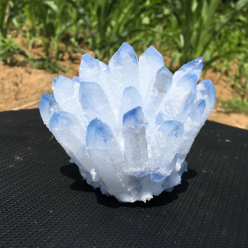 400g+ Crystals Blue Ghost Cluster,Crystal VUG,Collection,Crystal Healing,Mineral Samples,Reiki Healing,Crystal Energy