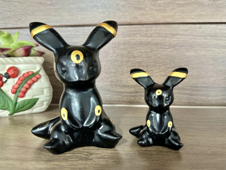 2.2-4" Natural Obsidian Hand Carved Umbreon,Crystal quartz Elf,Umbreon Carving,Energy crystal,Reiki healing,Home Decor,Crystal gifts 1PC