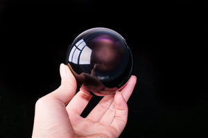 5CM+ Natural Rainbow Obsidian Hand Carved Sphere,Quartz Crystal Ball,Rainbow Obsidian Ball,Home Decor,Energy Crystal Ball,Crystal Gifts 1PC