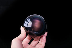 5CM+ Natural Rainbow Obsidian Hand Carved Sphere,Quartz Crystal Ball,Rainbow Obsidian Ball,Home Decor,Energy Crystal Ball,Crystal Gifts 1PC