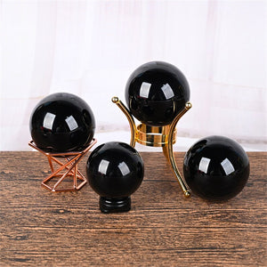 5CM+ Natural Obsidian Hand Carved Sphere,Crystal Quartz Ball,Home Decor,Reiki healing,Energy Crystal Ball,Crystal gift 1PC (Free Base）