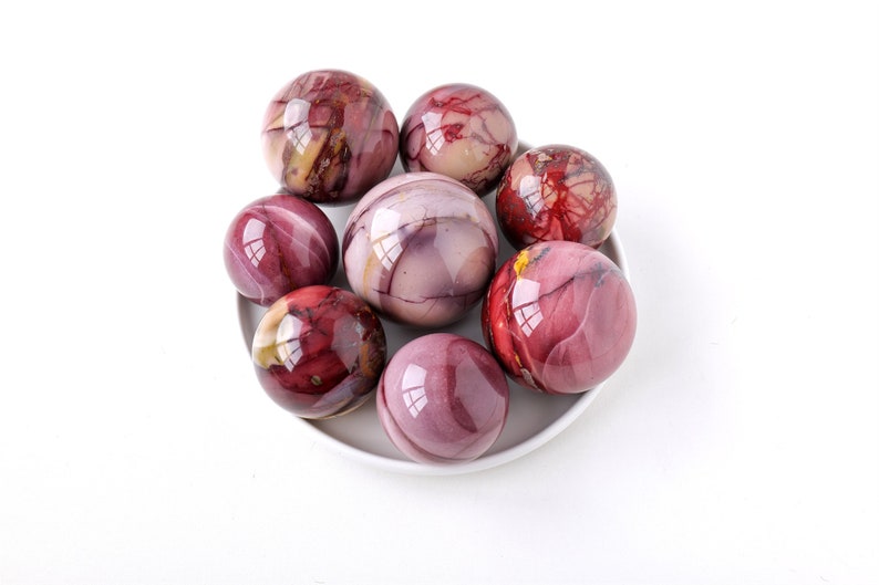 1PC 50mm+ Natural Mookite jasper Carved Sphere,Quartz Crystal,Mookite Quartz Ball,Home Crystal Decor,Crystal Healing, Crystal ball Gift