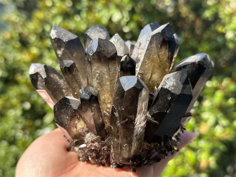 300g+ Smoke Quartz Cluster,Cluster Crystal,Smoky Quartz VUG,Quartz Point VUG,Home Decor,Energy Crystal,Reiki healing,Crystal gift 1PC