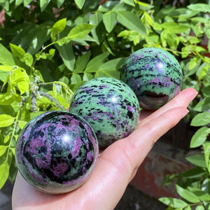 55mm+ Natural Zoisite Ball, Quartz Sphere, Crystal Ball, Reiki Healing, Crystal Chakra,Mineral Specimen, Home Decoration, Crystal Gifts.