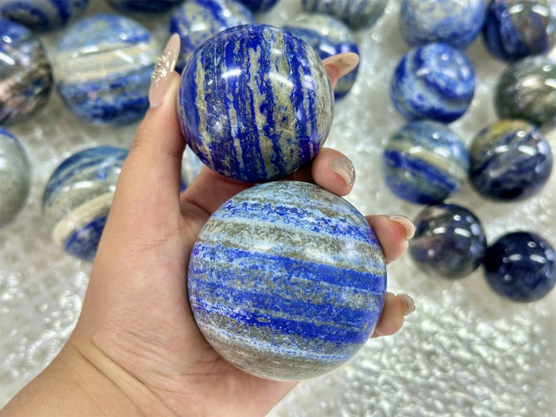 50mm+ Natural Lapis Lazuli Carved Sphere,Quartz Crystal,Crystal Quartz ball,Crystal Reiki Healing,Home Decor,Energy Crystal Gift 1PC