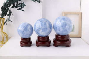 50mm+ Natural Celestite Carved Sphere,Quartz Crystal,Crystal Quartz ball,Crystal Reiki Healing,Home Decor,Energy Crystal Gift 1PC
