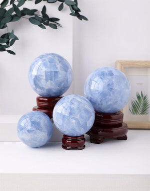 50mm+ Natural Celestite Carved Sphere,Quartz Crystal,Crystal Quartz ball,Crystal Reiki Healing,Home Decor,Energy Crystal Gift 1PC
