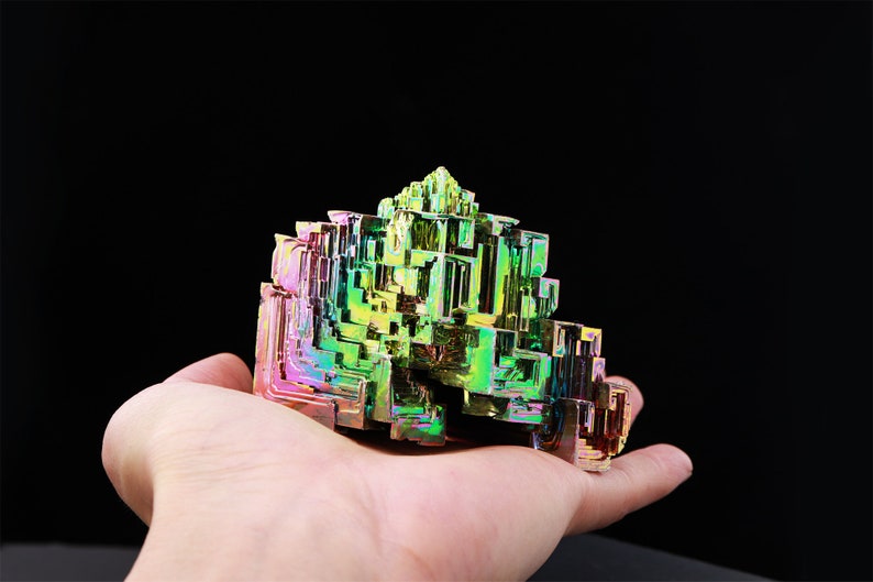 Rainbow Bismuth Cluster, Bismuth Crystal, Lab Grown Stone, Bismuth Specimen, Energy Crystal,Reiki Healing, Home Decor,Crystal gift 1PC