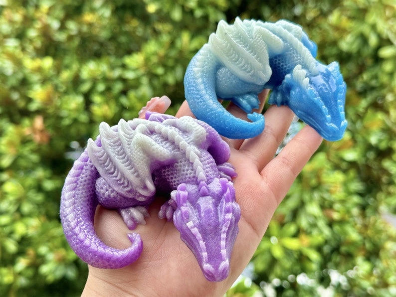 3.7'' Hand Carved Luminous Stone Dragon,Quartz Crystal Skull,Dragon Carving,Home Decor,Crystal ornament,Energy Crystal,Reiki healing 1PC
