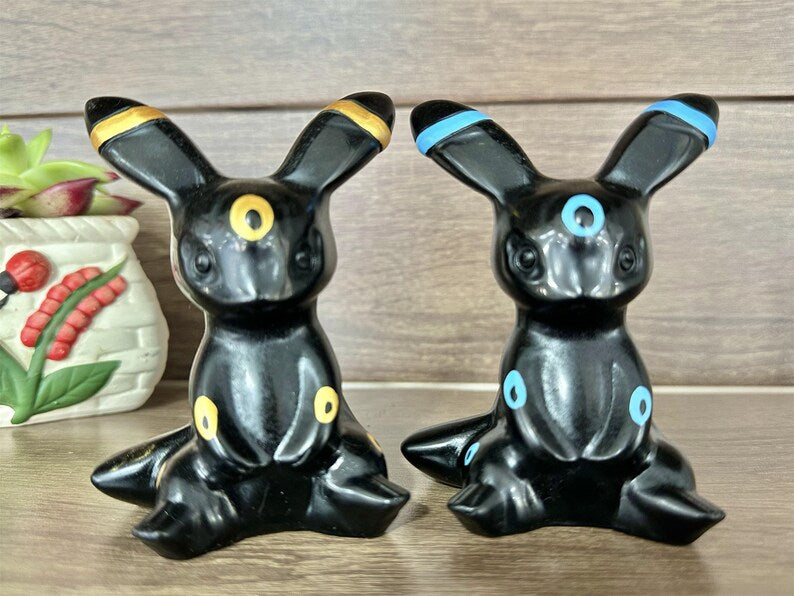 2.2-4" Natural Obsidian Hand Carved Umbreon,Crystal quartz Elf,Umbreon Carving,Energy crystal,Reiki healing,Home Decor,Crystal gifts 1PC