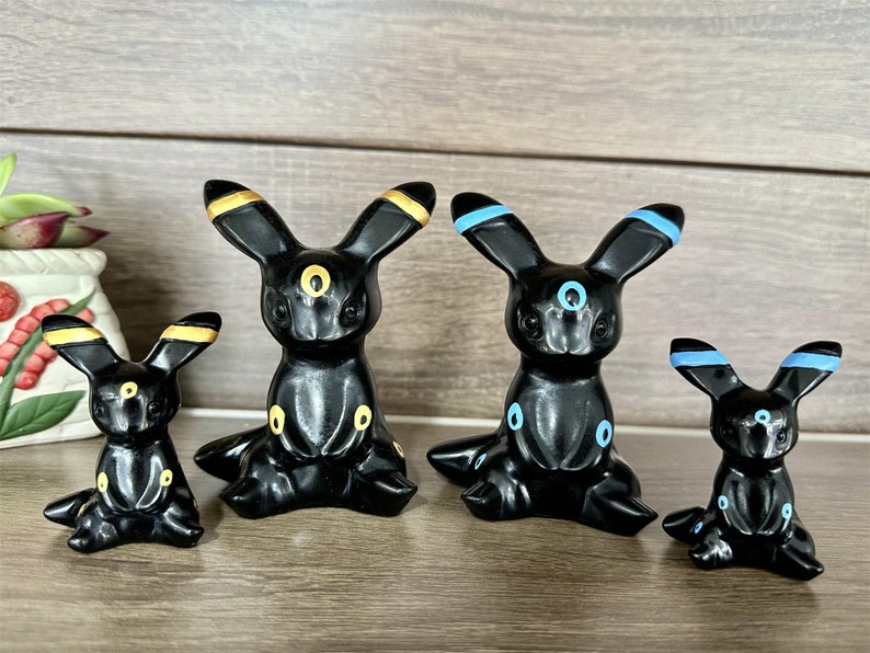 2.2-4" Natural Obsidian Hand Carved Umbreon,Crystal quartz Elf,Umbreon Carving,Energy crystal,Reiki healing,Home Decor,Crystal gifts 1PC