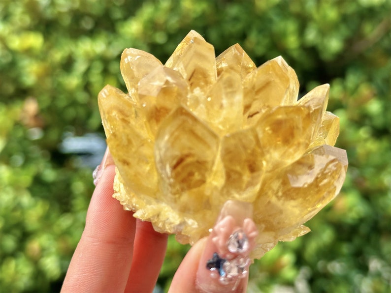 400g+ Natural Citrine Quartz Cluster,Cluster Crystal,Quartz Point VUG,Home Decor,Energy Crystal,Reiki healing,Carved Cluster,Crystal gift1PC