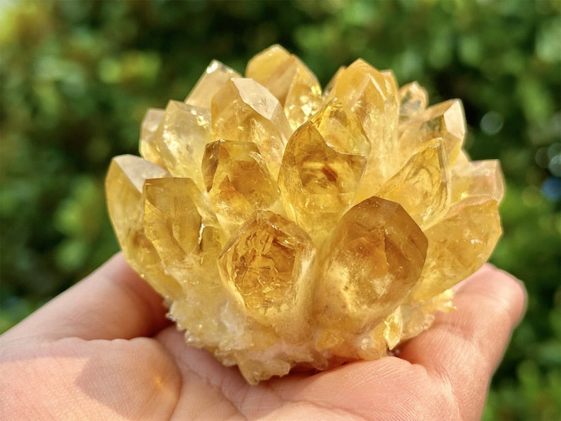 400g+ Natural Citrine Quartz Cluster,Cluster Crystal,Quartz Point VUG,Home Decor,Energy Crystal,Reiki healing,Carved Cluster,Crystal gift1PC