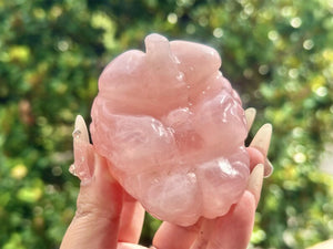 3.2" Natural Rose Quartz Hand Carved Cerebrum,Crystal Quartz Skull,Cerebrum Carving,Energy crystal,Reiki healing,Home Decor,Crystal gift 1PC