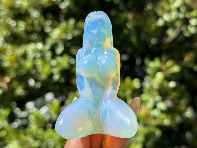 3.2" Opalite Hand Carved Female Model,Crystal Quartz Skull,Model Carving,Reiki Healing Crystal,Energy crystal,Home Decor,Crystal Gifts 1PC