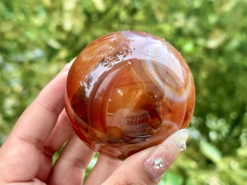 1PC 50mm+ Natural Red Agate Sphere,Quartz Crystal,Crystal Ball Carving,Reiki Healing Crystal,Home Decor,Energy Crystal,Crystal gifts 1PC
