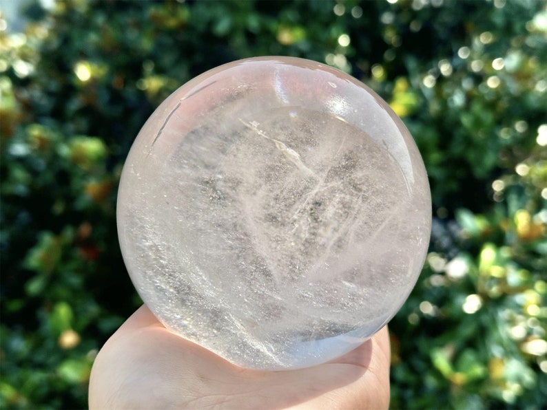 50mm+ Natural Clear Quartz Carved Sphere,Clear Quartz Crystal,Crystal Ball,Crystal Reiki Healing,Home Decor,Energy Crystal Ball Gifts 1PC